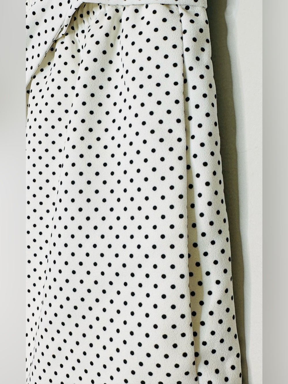 Alice + Olivia Soft White Black Mini Dot High-Waist Tie-Front Shorts NWT - Picture 9 of 15